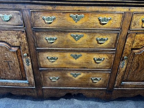 A Mid 18th Century Dated Oak Dresser Base. View V