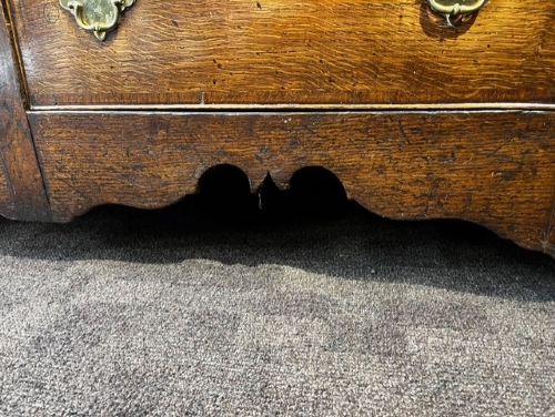A Mid 18th Century Dated Oak Dresser Base. View X