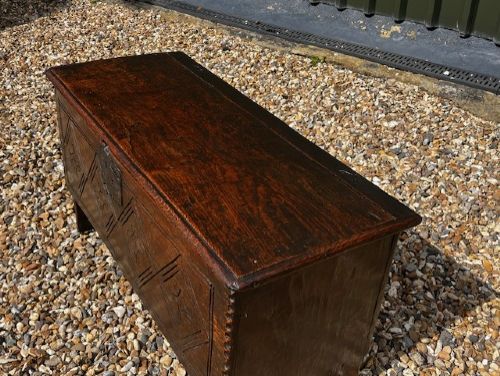 A Good Late 17th Century Oak Five Plank Coffer View XI