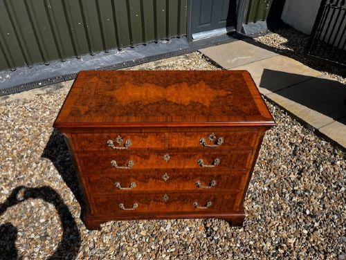 A Fine Quality George III Style Burr Walnut Chest Of Drawers View II