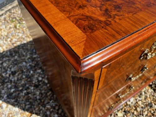 A Fine Quality George III Style Burr Walnut Chest Of Drawers View IV