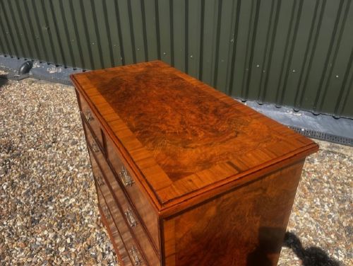 A George II Style Burr Walnut Chest Of Drawers View III