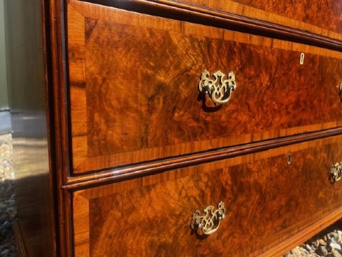 A George II Style Burr Walnut Chest Of Drawers View VII