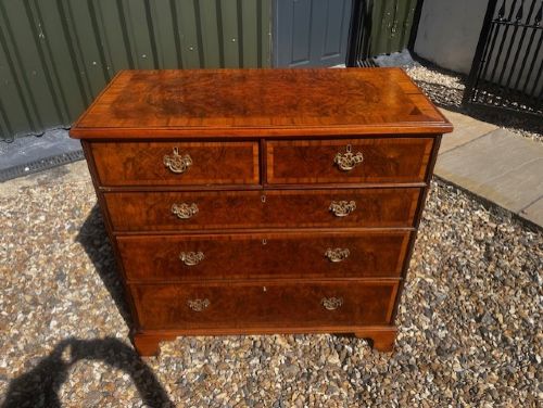 A George II Style Burr Walnut Chest Of Drawers View IX