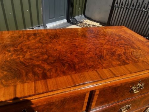 A George II Style Burr Walnut Chest Of Drawers View X