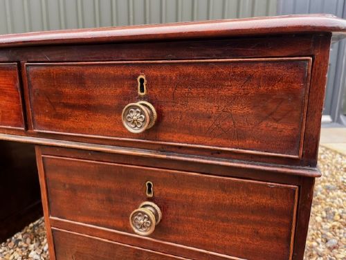 A Large Victorian Period Mahogany Partners Desk. View II