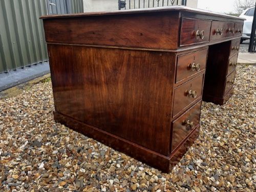 A Large Victorian Period Mahogany Partners Desk. View VII