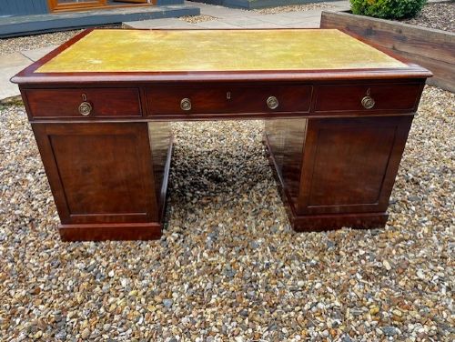 A Large Victorian Period Mahogany Partners Desk. View VIII