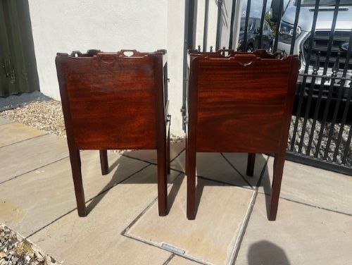 A Fine Quality Pair Of George III Style Mahogany Bedside Cabinets View III