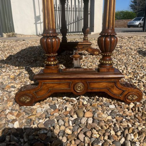 A STUNNING QUALITY VICTORIAN PERIOD BURR WALNUT AND ORMOLU MOUNTED LIBRARY TABLE - ADDITIONAL PHOTO 12