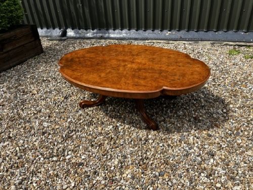 A Fine Quality Victorian Period Burr Walnut Coffee Table