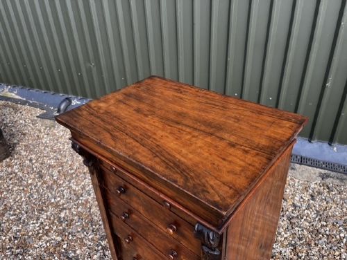 A VICTORIAN PERIOD WALNUT SECRETAIRE WELLINGTON CHEST - ADDITIONAL PHOTO 2