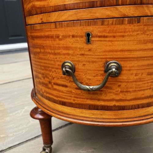 A FINE QUALITY LATE VICTORIAN PERIOD SATINWOOD KIDNEY SHAPED DESK - ADDITIONAL PHOTO 10