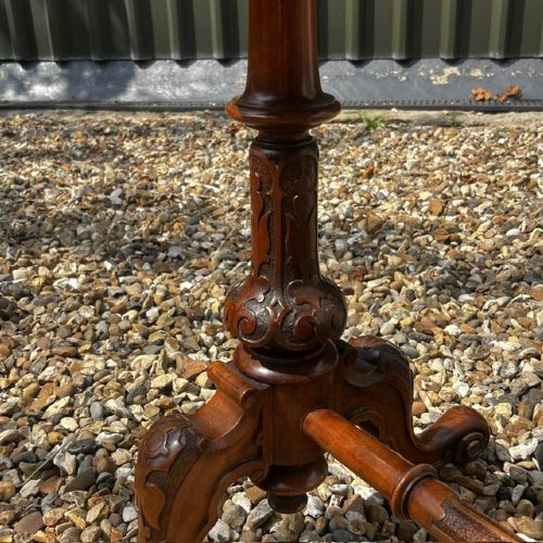 A Fine Quality Victorian Period Burr Walnut Fold Over Card/Games Table. View XI