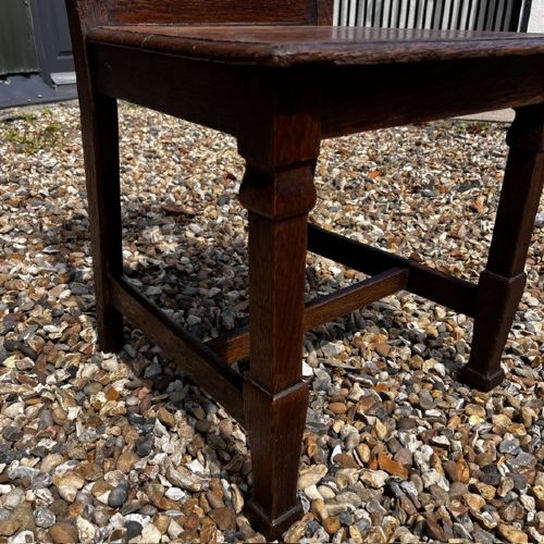 A RARE OAK HALL CHAIR MADE BY SHAPLAND PETTER OF BARNSTAPLE - ADDITIONAL PHOTO 8