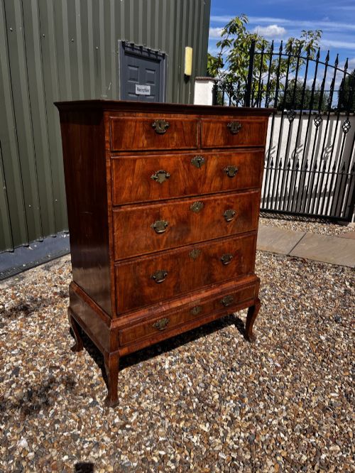 George II Period Walnut Chest on Stand.
