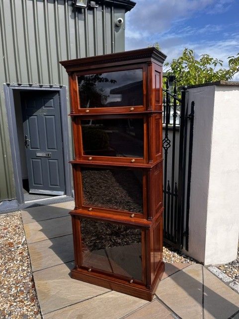 A Fine Quality Solid Mahogany Barristers Stacking Bookcase