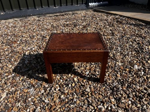 A Rare Arts & Crafts Period Oak Stool by Arthur Simpson of Kendal