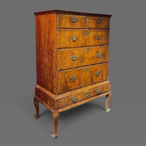 George II Period Walnut Chest on Stand