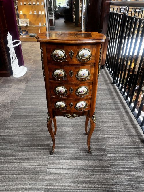 A Late 19th Century Continental Walnut Serpentine Chest