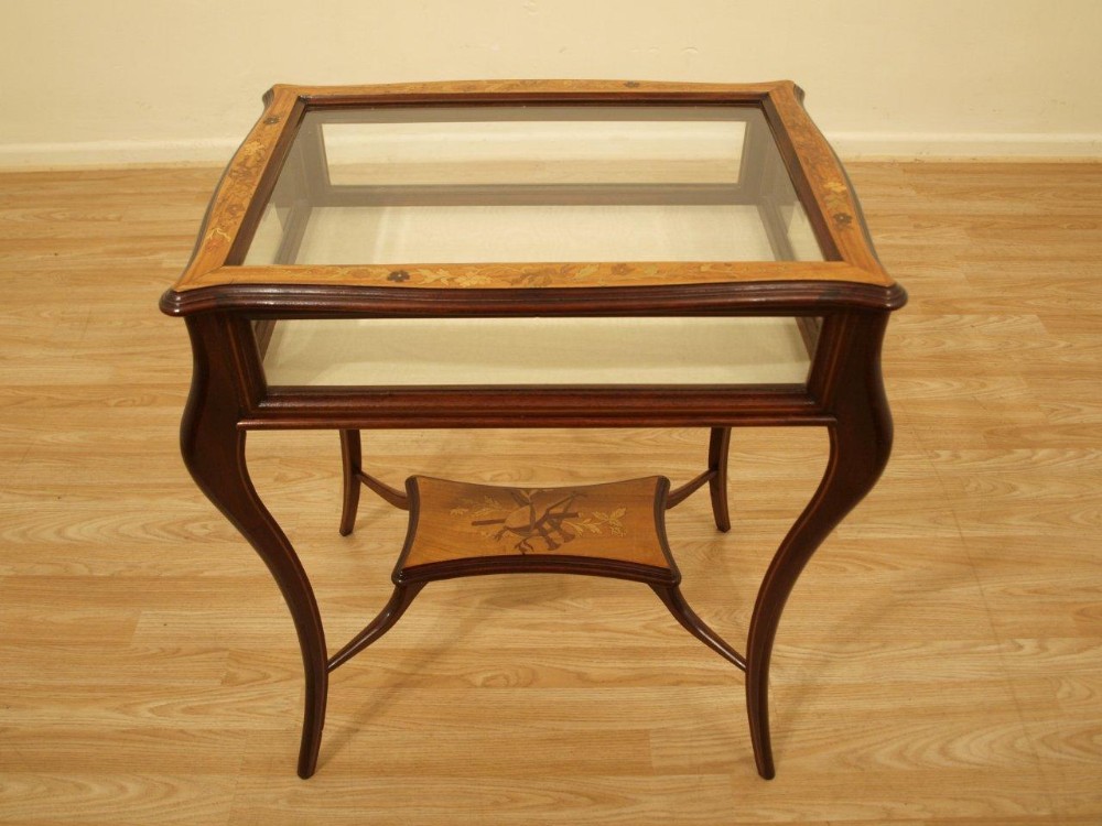 A Satinwood & Mahogany Edwardian Period Bijouterie Cabinet