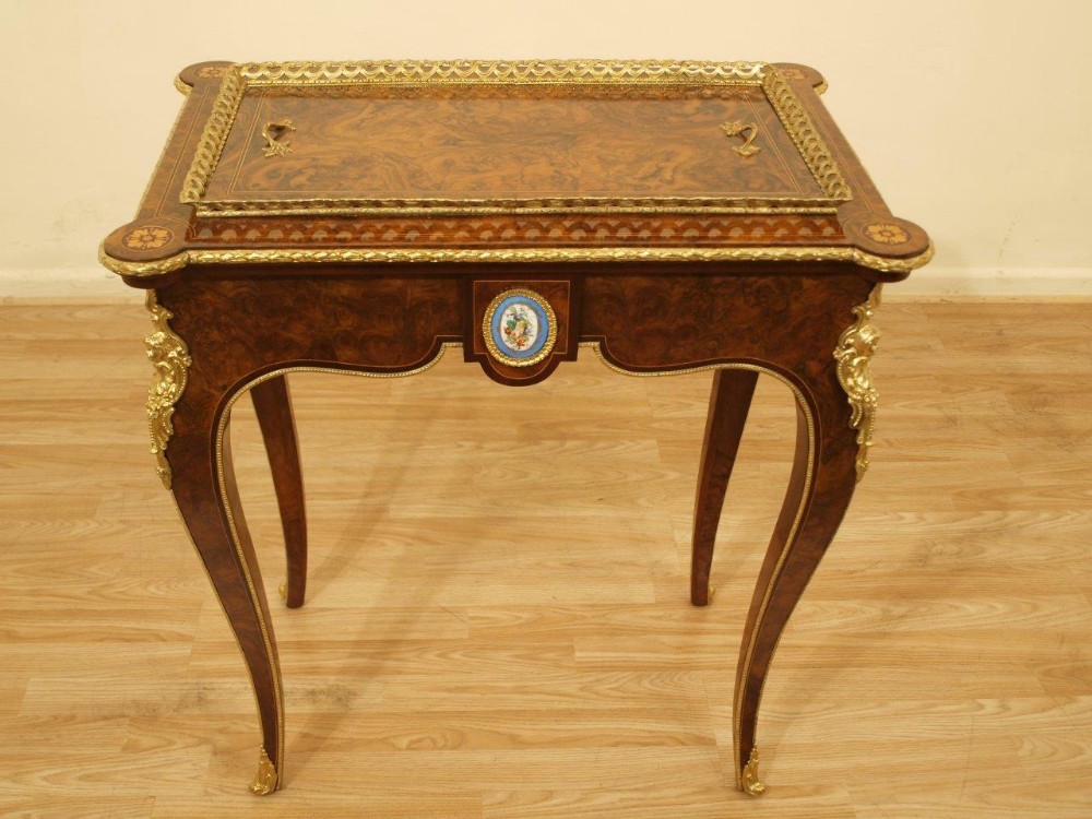 A Stunning Quality Burr Walnut, Purple Heart & Ormolu Victorian Period Planter