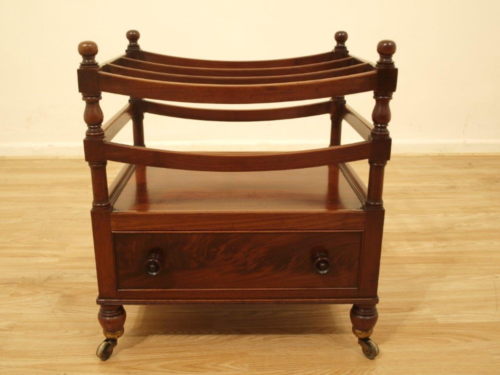 A Mahogany Regency Period Antique Canterbury