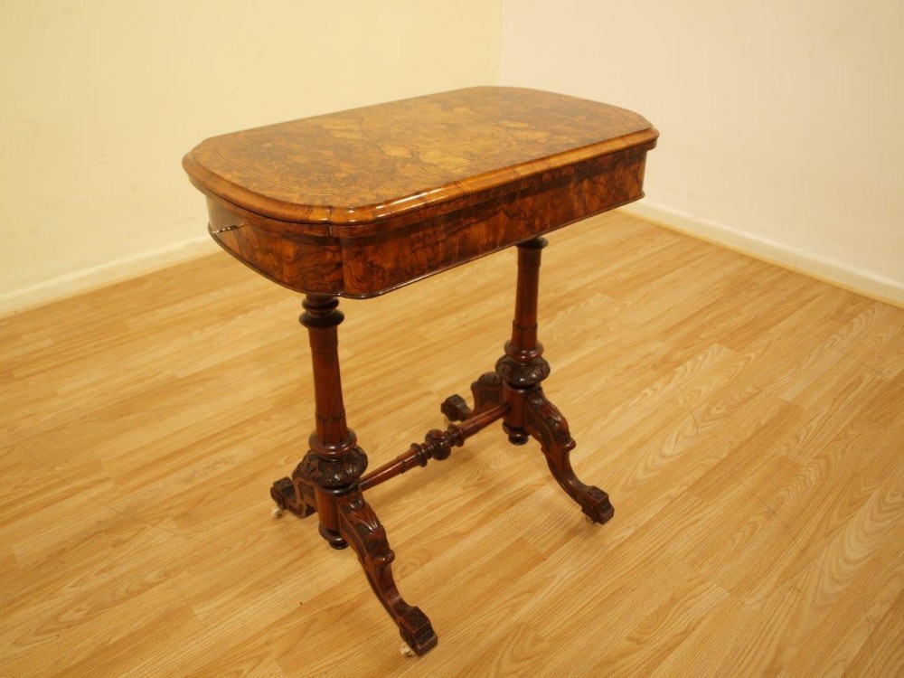 A Beautiful Burr Walnut Victorian Period Fold Over Games Table