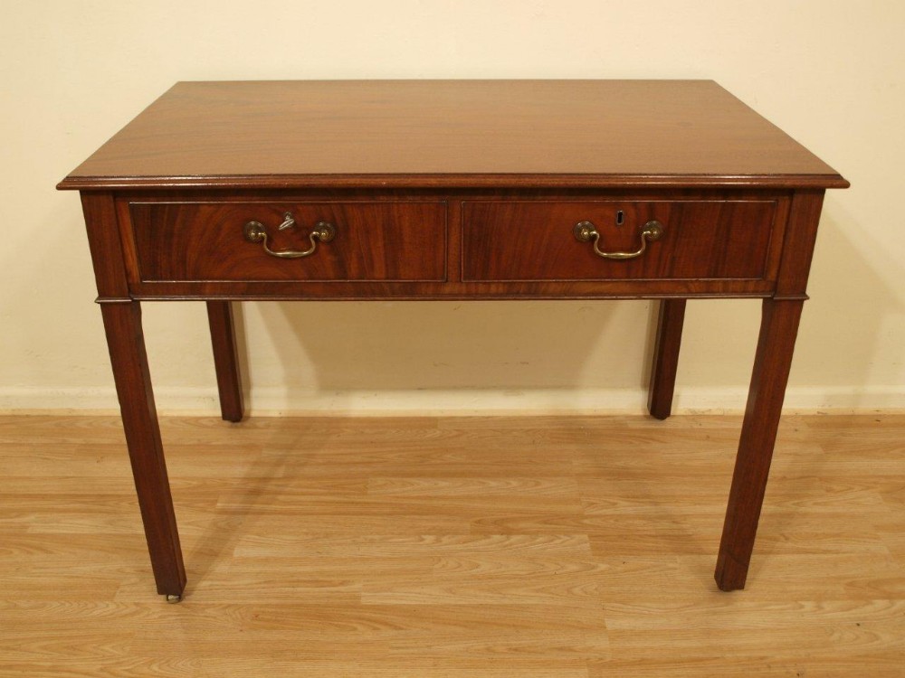 A Mahogany George III Period Two Drawer Side Table