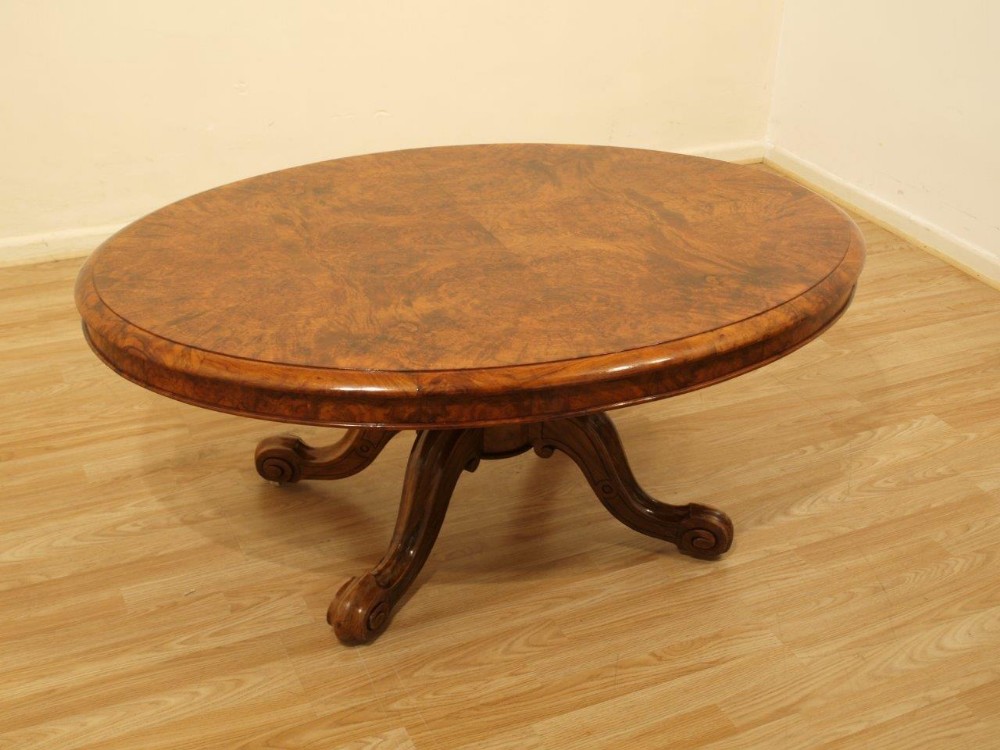 A Beautiful Burr Walnut Victorian Period Coffee Table (Adapted) 