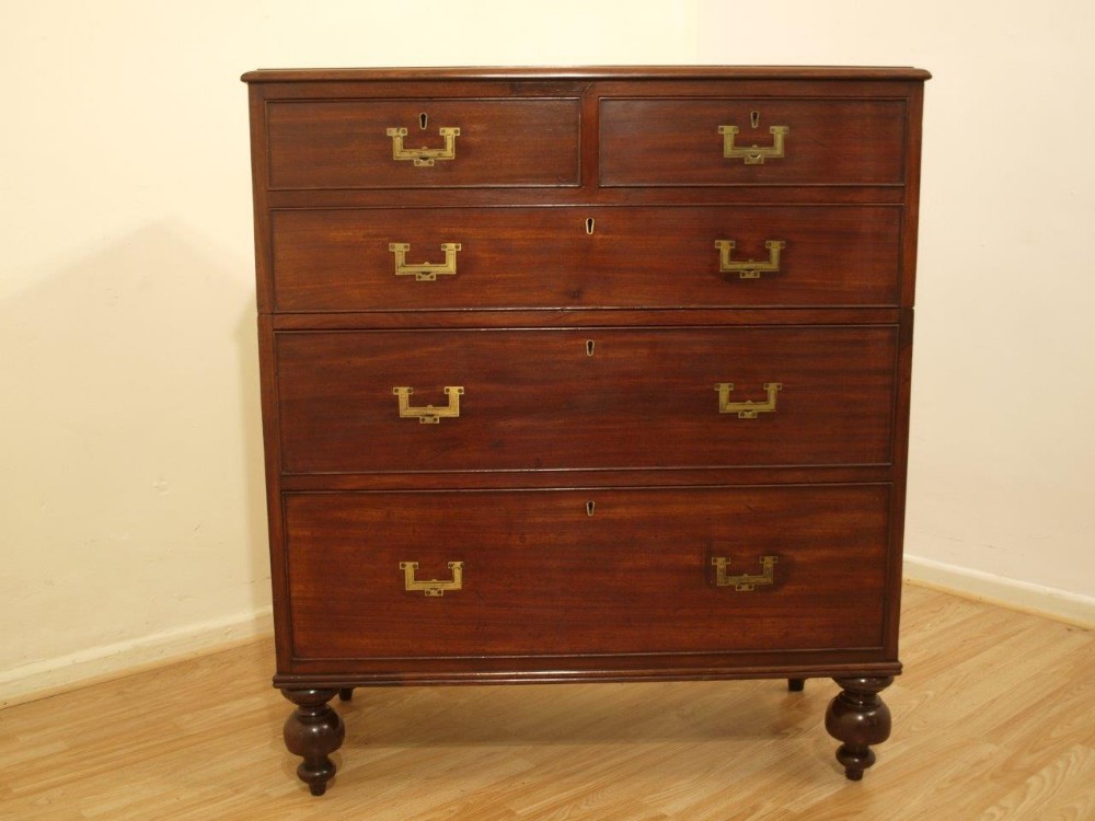 A Mahogany Early 19th Century Antique Military Chest