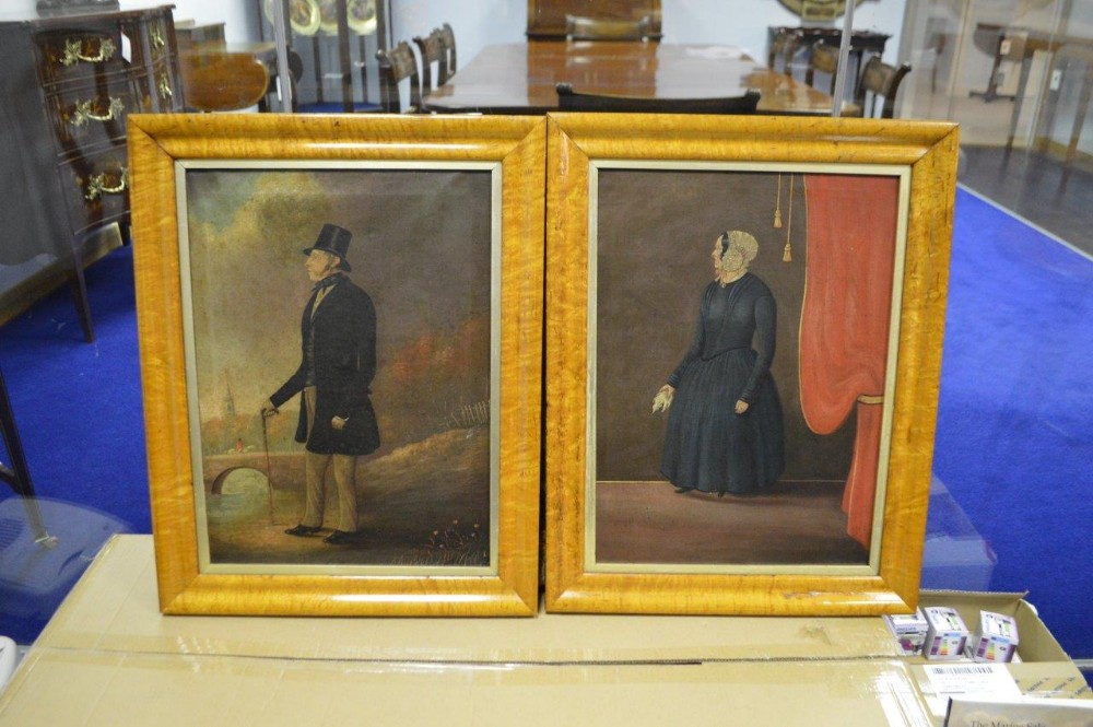 A Fine Pair Of Victorian Oil On Canvas Portraits