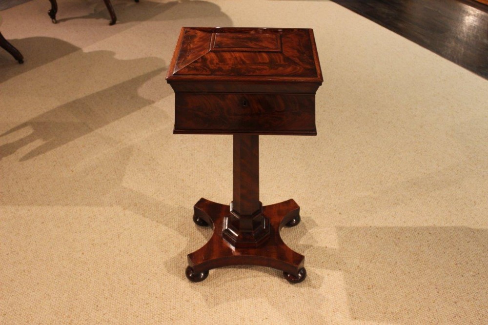 A Mahogany Early Victorian Period Teapoy