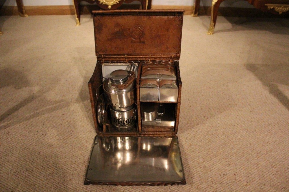 Wicker Cased Picnic Set By Drew & Co, London