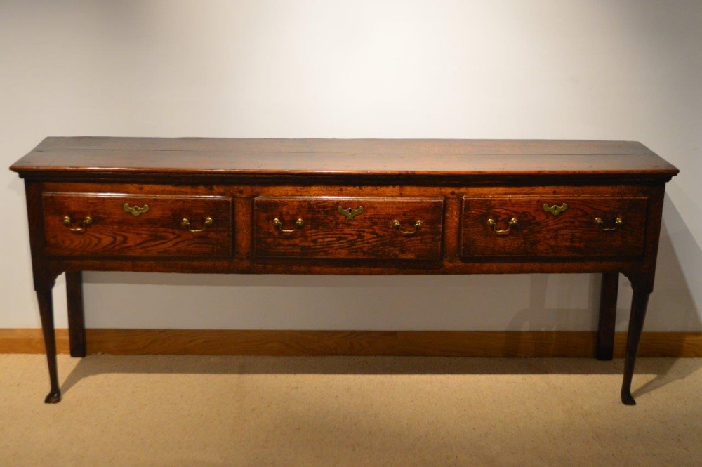 A Good 18th Century English Oak Antique Dresser Base