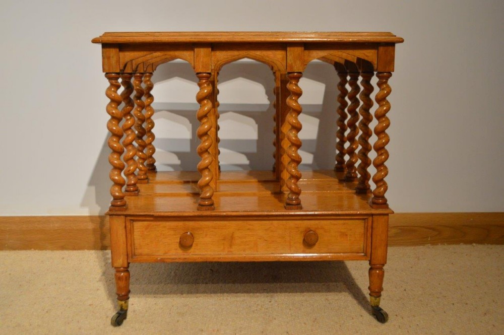 A Classical Oak English Victorian Period Canterbury