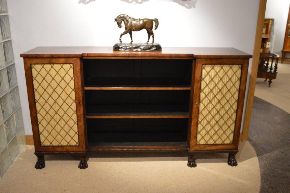 A Beautiful Rosewood Regency Period Antique Side Cabinet