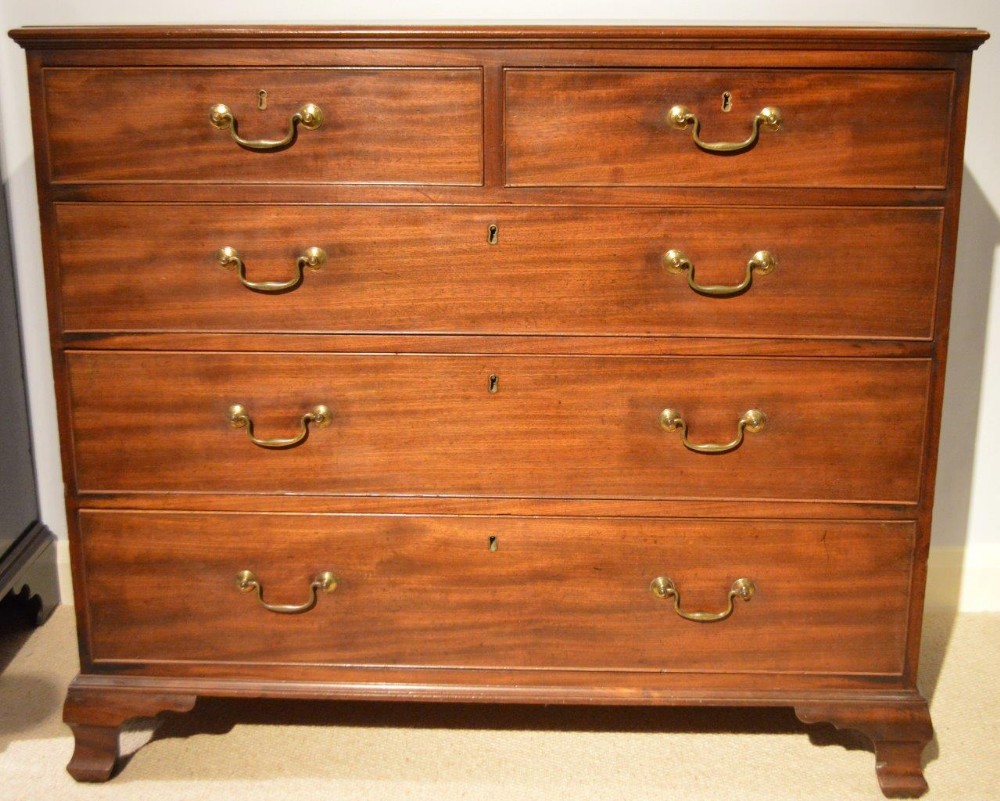 A Mahogany George III Period Antique Chest Of Drawers