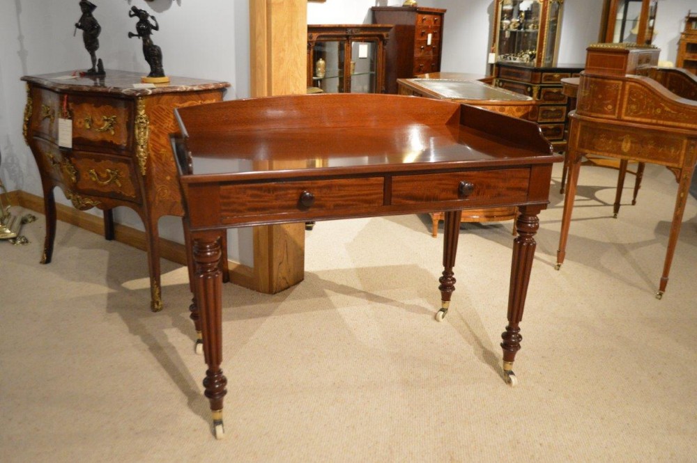 A mahogany Regency Period Two Drawer Side Table