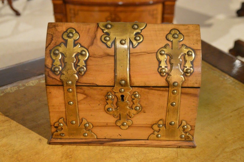 A Coromandel & Brass Mounted Victorian Period Stationery Casket