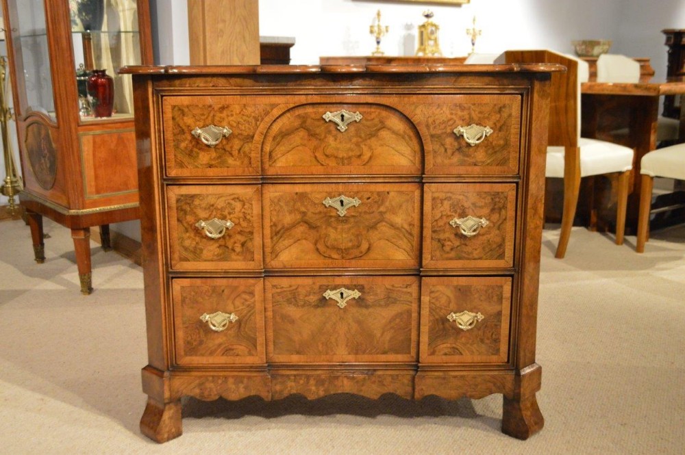 An Early 18th Century Style Burr Walnut Dutch Chest Of Drawers
