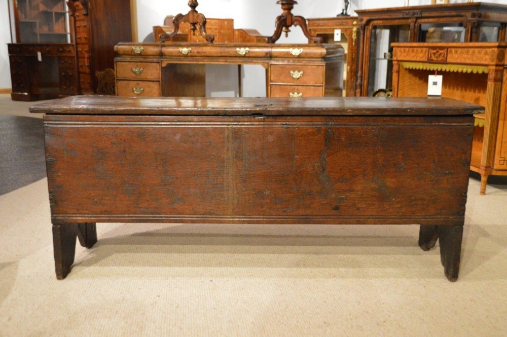 A Five Plank 17th Century Oak Sword Chest