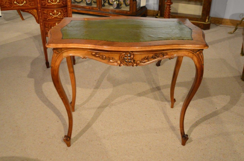 A Late 19th Century French Walnut Antique Writing Table