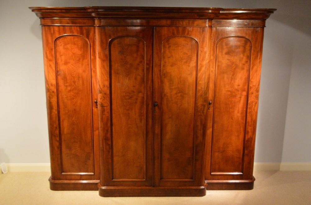 A Good Mahogany Victorian Period Four Door Wardrobe