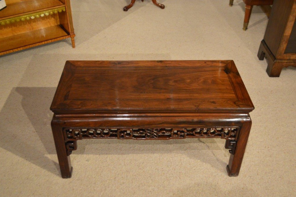 A Chinese Hongmu Hardwood Kang Coffee Table