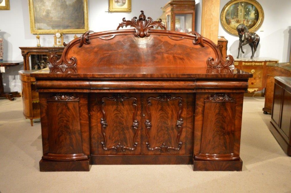 A Mahogany Early Victorian Period Four Door Sideboard