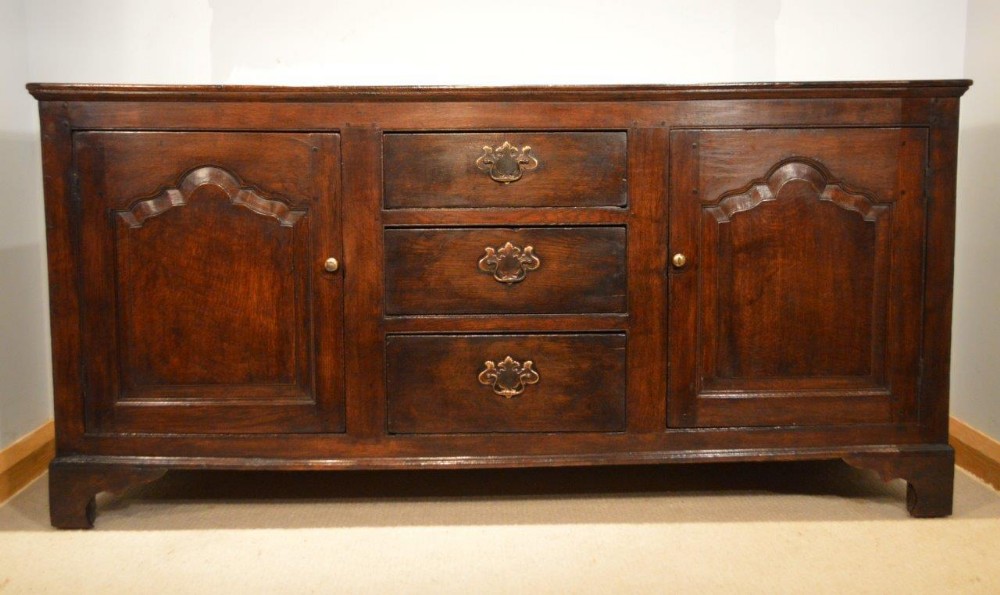 A Good Oak George III Period Lancashire Dresser Base 