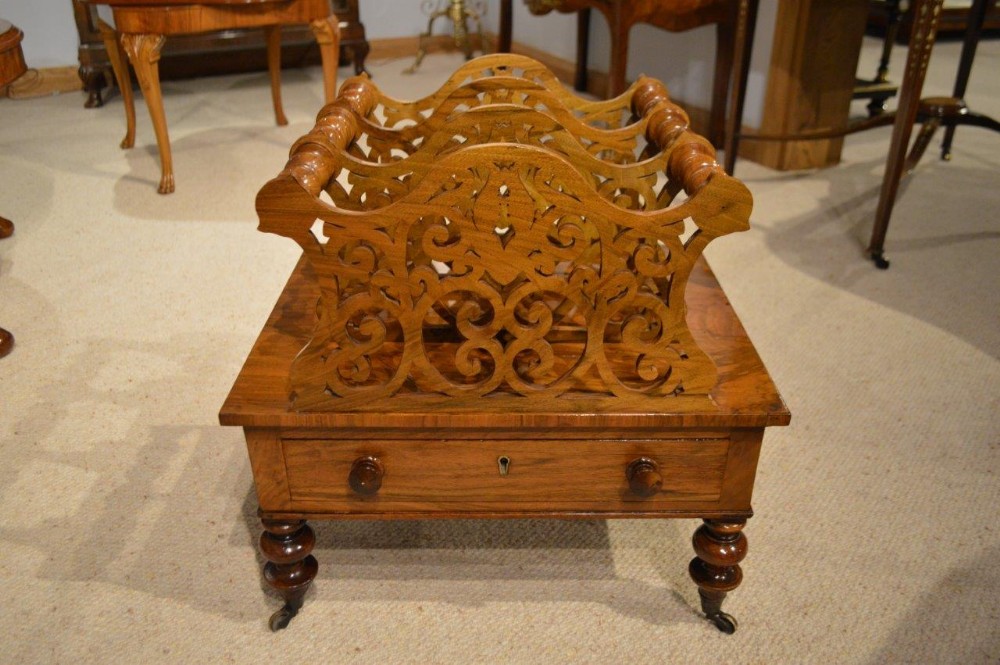 A Beautiful Walnut Victorian Period Canterbury