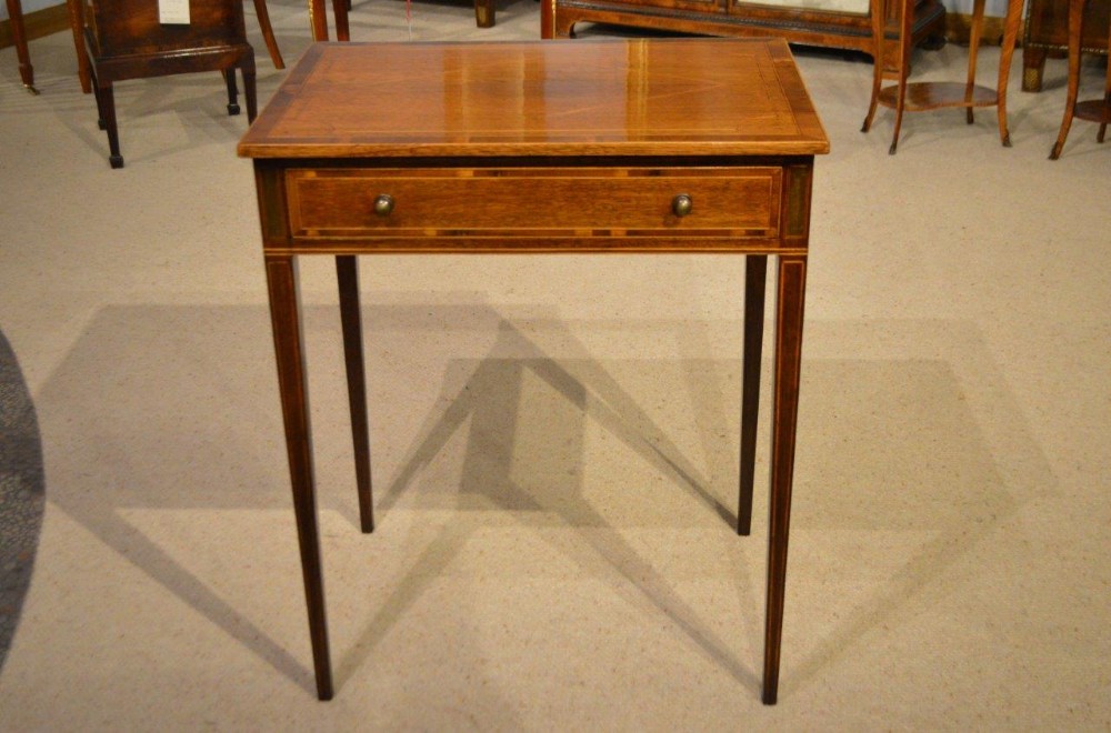 A Mahogany Inlaid Regency Period Antique Side Table