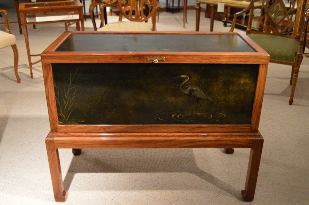 A Chinese Style Hardwood Box On Stand